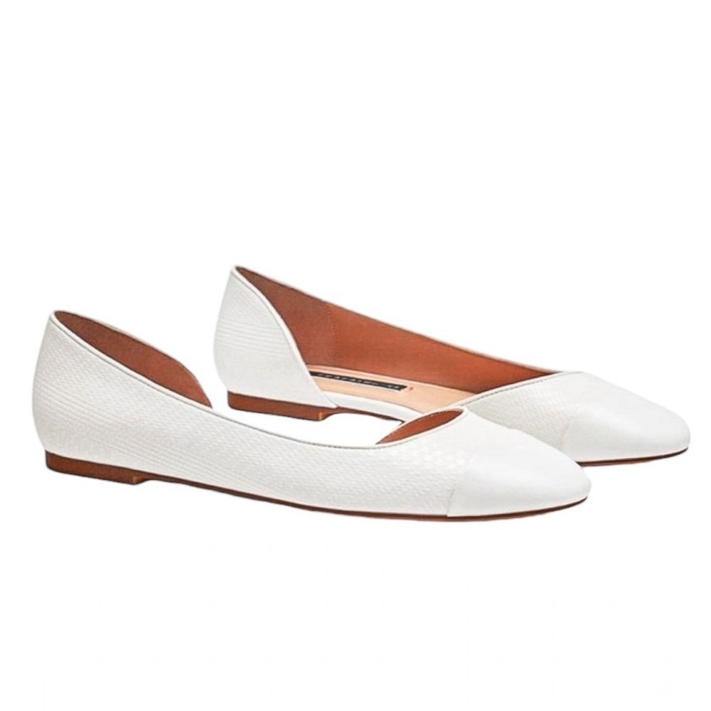 Zara Trafaluc Cap Toe Asymmetrical Ballet Flats